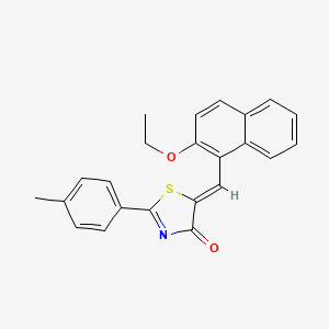 molecular formula C23H19NO2S B3479735 5-[(2-ethoxy-1-naphthyl)methylene]-2-(4-methylphenyl)-1,3-thiazol-4(5H)-one 