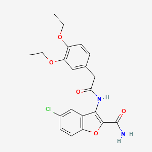 molecular formula C21H21ClN2O5 B3479738 5-chloro-3-{[(3,4-diethoxyphenyl)acetyl]amino}-1-benzofuran-2-carboxamide CAS No. 5810-69-5