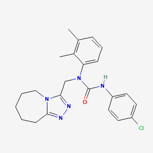 molecular formula C23H26ClN5O B3479746 N'-(4-chlorophenyl)-N-(2,3-dimethylphenyl)-N-(6,7,8,9-tetrahydro-5H-[1,2,4]triazolo[4,3-a]azepin-3-ylmethyl)urea 