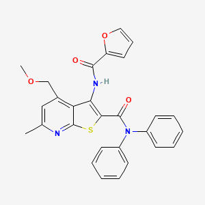 molecular formula C28H23N3O4S B3479753 3-(2-furoylamino)-4-(methoxymethyl)-6-methyl-N,N-diphenylthieno[2,3-b]pyridine-2-carboxamide 