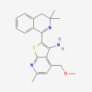 molecular formula C21H23N3OS B3479755 2-(3,3-dimethyl-3,4-dihydroisoquinolin-1-yl)-4-(methoxymethyl)-6-methylthieno[2,3-b]pyridin-3-amine 