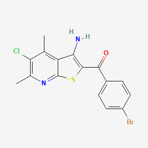 molecular formula C16H12BrClN2OS B3479759 (3-amino-5-chloro-4,6-dimethylthieno[2,3-b]pyridin-2-yl)(4-bromophenyl)methanone 