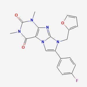 molecular formula C20H16FN5O3 B3479789 7-(4-fluorophenyl)-8-(2-furylmethyl)-1,3-dimethyl-1H-imidazo[2,1-f]purine-2,4(3H,8H)-dione 