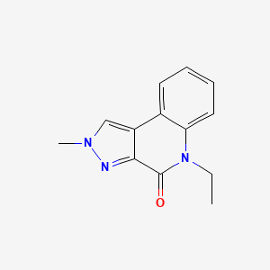 molecular formula C13H13N3O B3479848 5-ethyl-2-methyl-2,5-dihydro-4H-pyrazolo[3,4-c]quinolin-4-one 