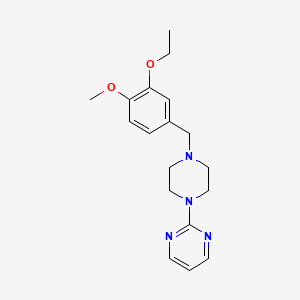 molecular formula C18H24N4O2 B3479896 2-[4-(3-ethoxy-4-methoxybenzyl)-1-piperazinyl]pyrimidine 