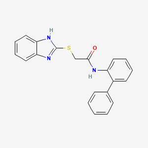 molecular formula C21H17N3OS B3479903 2-(1H-benzimidazol-2-ylthio)-N-2-biphenylylacetamide 