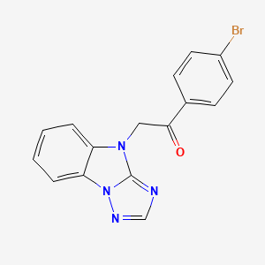 molecular formula C16H11BrN4O B3479914 1-(4-bromophenyl)-2-(4H-[1,2,4]triazolo[1,5-a]benzimidazol-4-yl)ethanone 