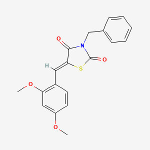 molecular formula C19H17NO4S B3479920 3-benzyl-5-(2,4-dimethoxybenzylidene)-1,3-thiazolidine-2,4-dione 
