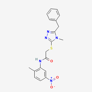 2-[(5-benzyl-4-methyl-4H-1,2,4-triazol-3-yl)thio]-N-(2-methyl-5-nitrophenyl)acetamide