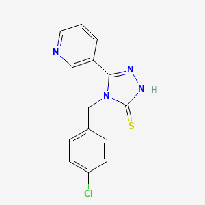 molecular formula C14H11ClN4S B3479984 4-(4-chlorobenzyl)-5-(3-pyridinyl)-4H-1,2,4-triazole-3-thiol 