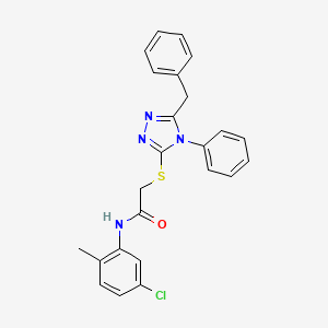 2-[(5-benzyl-4-phenyl-4H-1,2,4-triazol-3-yl)thio]-N-(5-chloro-2-methylphenyl)acetamide