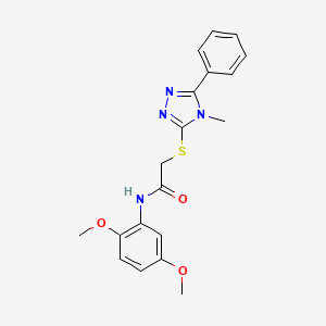 molecular formula C19H20N4O3S B3480026 N-(2,5-dimethoxyphenyl)-2-[(4-methyl-5-phenyl-4H-1,2,4-triazol-3-yl)thio]acetamide 