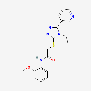 molecular formula C18H19N5O2S B3480033 2-{[4-ethyl-5-(3-pyridinyl)-4H-1,2,4-triazol-3-yl]thio}-N-(2-methoxyphenyl)acetamide CAS No. 333331-32-1