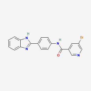 molecular formula C19H13BrN4O B3480042 N-[4-(1H-benzimidazol-2-yl)phenyl]-5-bromonicotinamide 