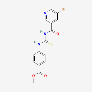 molecular formula C15H12BrN3O3S B3480055 methyl 4-[({[(5-bromo-3-pyridinyl)carbonyl]amino}carbonothioyl)amino]benzoate 