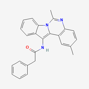 molecular formula C25H21N3O B3480082 N-(2,6-dimethylindolo[1,2-c]quinazolin-12-yl)-2-phenylacetamide 