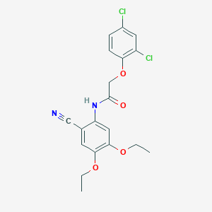 molecular formula C19H18Cl2N2O4 B3480095 N-(2-cyano-4,5-diethoxyphenyl)-2-(2,4-dichlorophenoxy)acetamide 