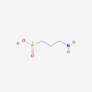 molecular formula C3H9NO2P+ B034801 3-氨基丙基膦酸 CAS No. 103680-47-3