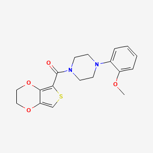 molecular formula C18H20N2O4S B3480127 1-(2,3-dihydrothieno[3,4-b][1,4]dioxin-5-ylcarbonyl)-4-(2-methoxyphenyl)piperazine 