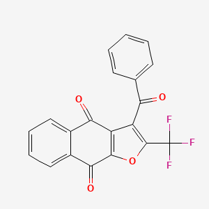 molecular formula C20H9F3O4 B3480139 3-benzoyl-2-(trifluoromethyl)naphtho[2,3-b]furan-4,9-dione 