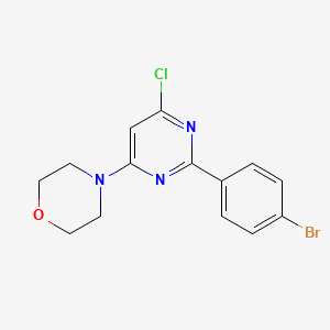 molecular formula C14H13BrClN3O B3480159 4-[2-(4-bromophenyl)-6-chloro-4-pyrimidinyl]morpholine 