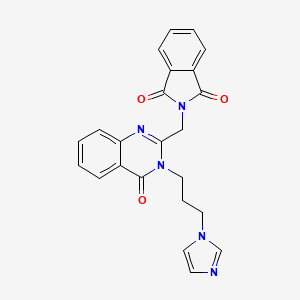 molecular formula C23H19N5O3 B3480182 2-({3-[3-(1H-imidazol-1-yl)propyl]-4-oxo-3,4-dihydro-2-quinazolinyl}methyl)-1H-isoindole-1,3(2H)-dione CAS No. 6054-34-8