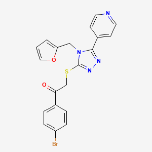 molecular formula C20H15BrN4O2S B3480206 1-(4-bromophenyl)-2-{[4-(2-furylmethyl)-5-(4-pyridinyl)-4H-1,2,4-triazol-3-yl]thio}ethanone 