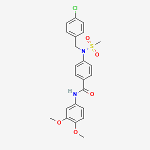 molecular formula C23H23ClN2O5S B3480253 4-[(4-chlorobenzyl)(methylsulfonyl)amino]-N-(3,4-dimethoxyphenyl)benzamide 