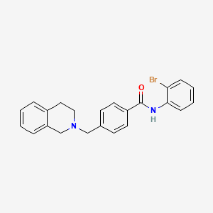 molecular formula C23H21BrN2O B3480255 N-(2-bromophenyl)-4-(3,4-dihydro-2(1H)-isoquinolinylmethyl)benzamide 