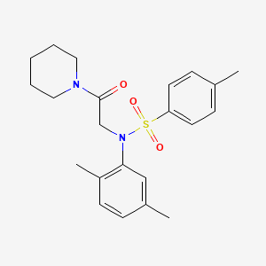 molecular formula C22H28N2O3S B3480262 N-(2,5-dimethylphenyl)-4-methyl-N-[2-oxo-2-(1-piperidinyl)ethyl]benzenesulfonamide 