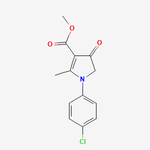 molecular formula C13H12ClNO3 B3480269 methyl 1-(4-chlorophenyl)-2-methyl-4-oxo-4,5-dihydro-1H-pyrrole-3-carboxylate 