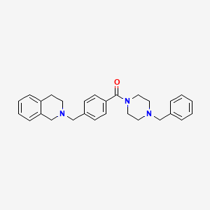 molecular formula C28H31N3O B3480283 2-{4-[(4-benzyl-1-piperazinyl)carbonyl]benzyl}-1,2,3,4-tetrahydroisoquinoline 