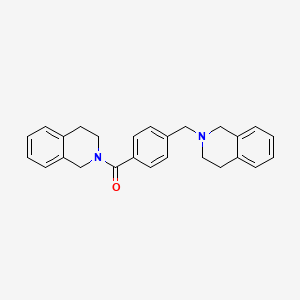 molecular formula C26H26N2O B3480294 2-[4-(3,4-dihydro-2(1H)-isoquinolinylcarbonyl)benzyl]-1,2,3,4-tetrahydroisoquinoline 
