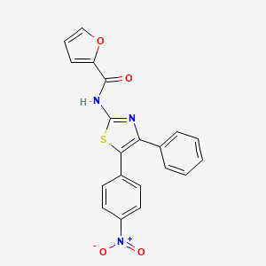 molecular formula C20H13N3O4S B3480323 N-[5-(4-nitrophenyl)-4-phenyl-1,3-thiazol-2-yl]-2-furamide 