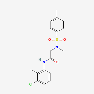 molecular formula C17H19ClN2O3S B3480336 N~1~-(3-chloro-2-methylphenyl)-N~2~-methyl-N~2~-[(4-methylphenyl)sulfonyl]glycinamide 