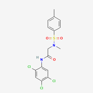 molecular formula C16H15Cl3N2O3S B3480346 N~2~-methyl-N~2~-[(4-methylphenyl)sulfonyl]-N~1~-(2,4,5-trichlorophenyl)glycinamide 