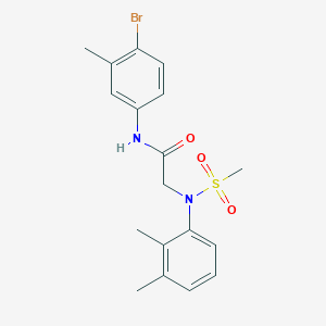 molecular formula C18H21BrN2O3S B3480356 N~1~-(4-bromo-3-methylphenyl)-N~2~-(2,3-dimethylphenyl)-N~2~-(methylsulfonyl)glycinamide 