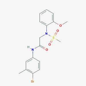 molecular formula C17H19BrN2O4S B3480363 N~1~-(4-bromo-3-methylphenyl)-N~2~-(2-methoxyphenyl)-N~2~-(methylsulfonyl)glycinamide 