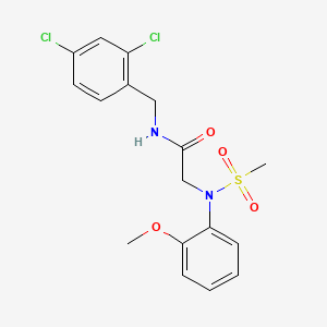 molecular formula C17H18Cl2N2O4S B3480369 N~1~-(2,4-dichlorobenzyl)-N~2~-(2-methoxyphenyl)-N~2~-(methylsulfonyl)glycinamide 