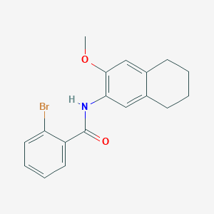 molecular formula C18H18BrNO2 B3480377 2-bromo-N-(3-methoxy-5,6,7,8-tetrahydro-2-naphthalenyl)benzamide 
