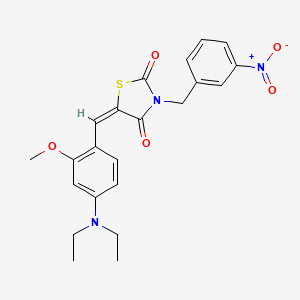 molecular formula C22H23N3O5S B3480384 5-[4-(diethylamino)-2-methoxybenzylidene]-3-(3-nitrobenzyl)-1,3-thiazolidine-2,4-dione 