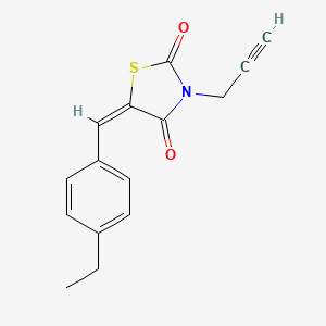 molecular formula C15H13NO2S B3480408 5-(4-ethylbenzylidene)-3-(2-propyn-1-yl)-1,3-thiazolidine-2,4-dione CAS No. 432531-30-1
