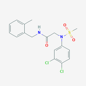 molecular formula C17H18Cl2N2O3S B3480423 N~2~-(3,4-dichlorophenyl)-N~1~-(2-methylbenzyl)-N~2~-(methylsulfonyl)glycinamide 