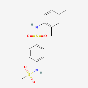 molecular formula C15H18N2O4S2 B3480425 N-(2,4-dimethylphenyl)-4-[(methylsulfonyl)amino]benzenesulfonamide 