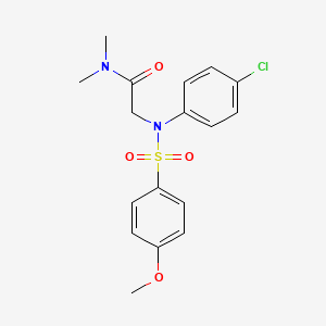 molecular formula C17H19ClN2O4S B3480431 N~2~-(4-chlorophenyl)-N~2~-[(4-methoxyphenyl)sulfonyl]-N~1~,N~1~-dimethylglycinamide 