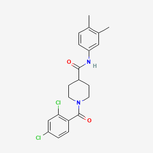 molecular formula C21H22Cl2N2O2 B3480506 1-(2,4-dichlorobenzoyl)-N-(3,4-dimethylphenyl)-4-piperidinecarboxamide 