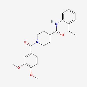 molecular formula C23H28N2O4 B3480522 1-(3,4-dimethoxybenzoyl)-N-(2-ethylphenyl)-4-piperidinecarboxamide 