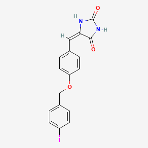 molecular formula C17H13IN2O3 B3480542 5-{4-[(4-iodobenzyl)oxy]benzylidene}-2,4-imidazolidinedione 