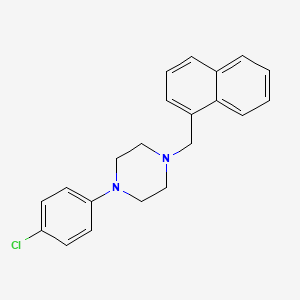 molecular formula C21H21ClN2 B3480545 1-(4-chlorophenyl)-4-(1-naphthylmethyl)piperazine CAS No. 1047-37-6