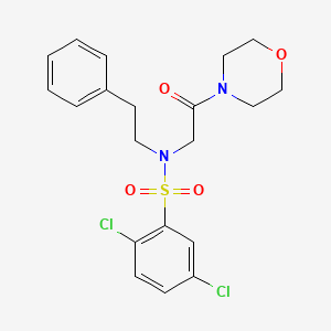 molecular formula C20H22Cl2N2O4S B3480564 2,5-dichloro-N-[2-(4-morpholinyl)-2-oxoethyl]-N-(2-phenylethyl)benzenesulfonamide 